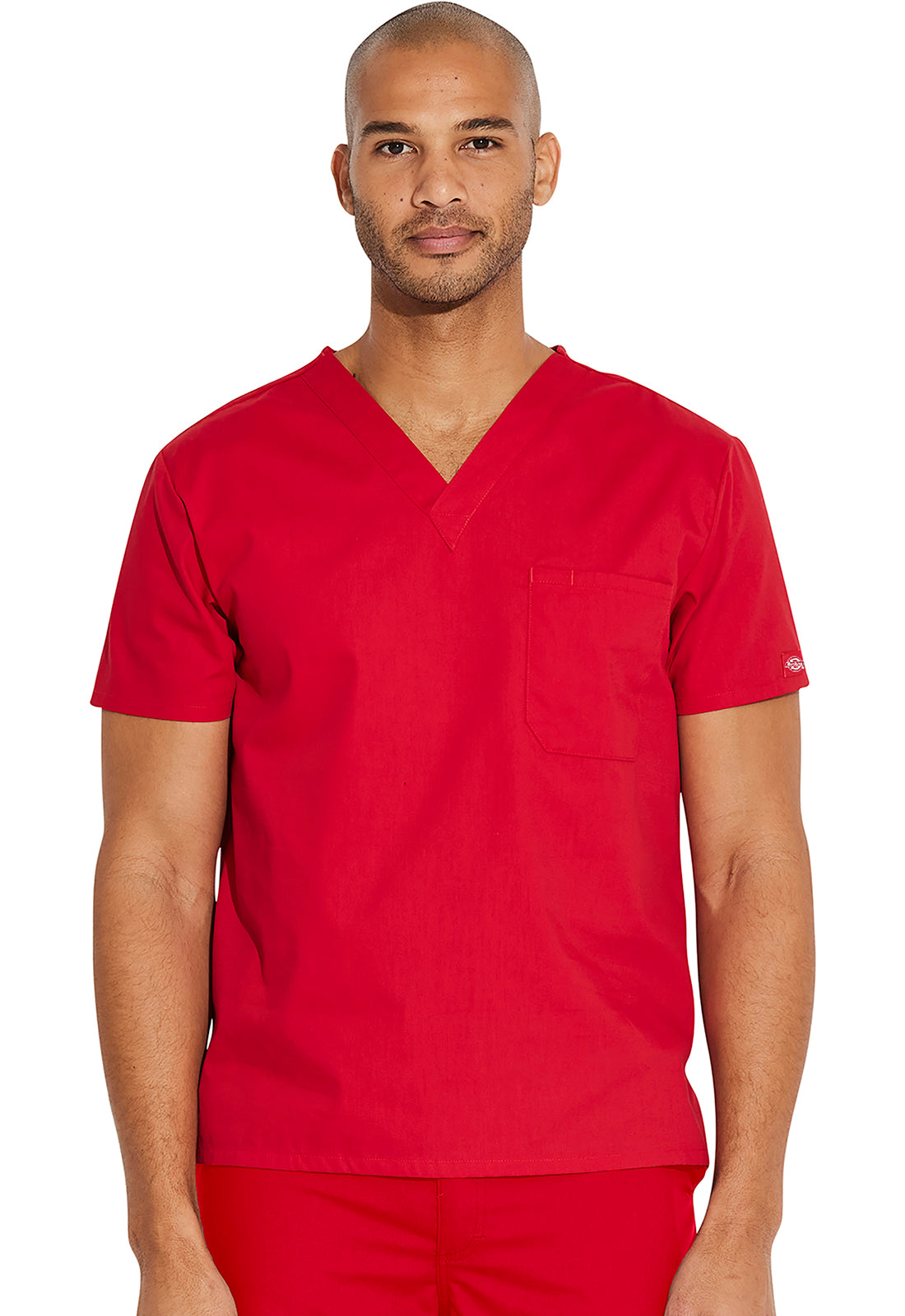 Unisex Unisex Tuckable V-Neck Top - Red
